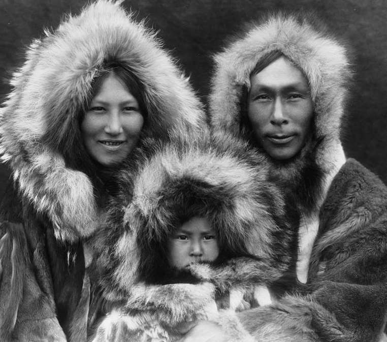 Portrait of a Inupiat family