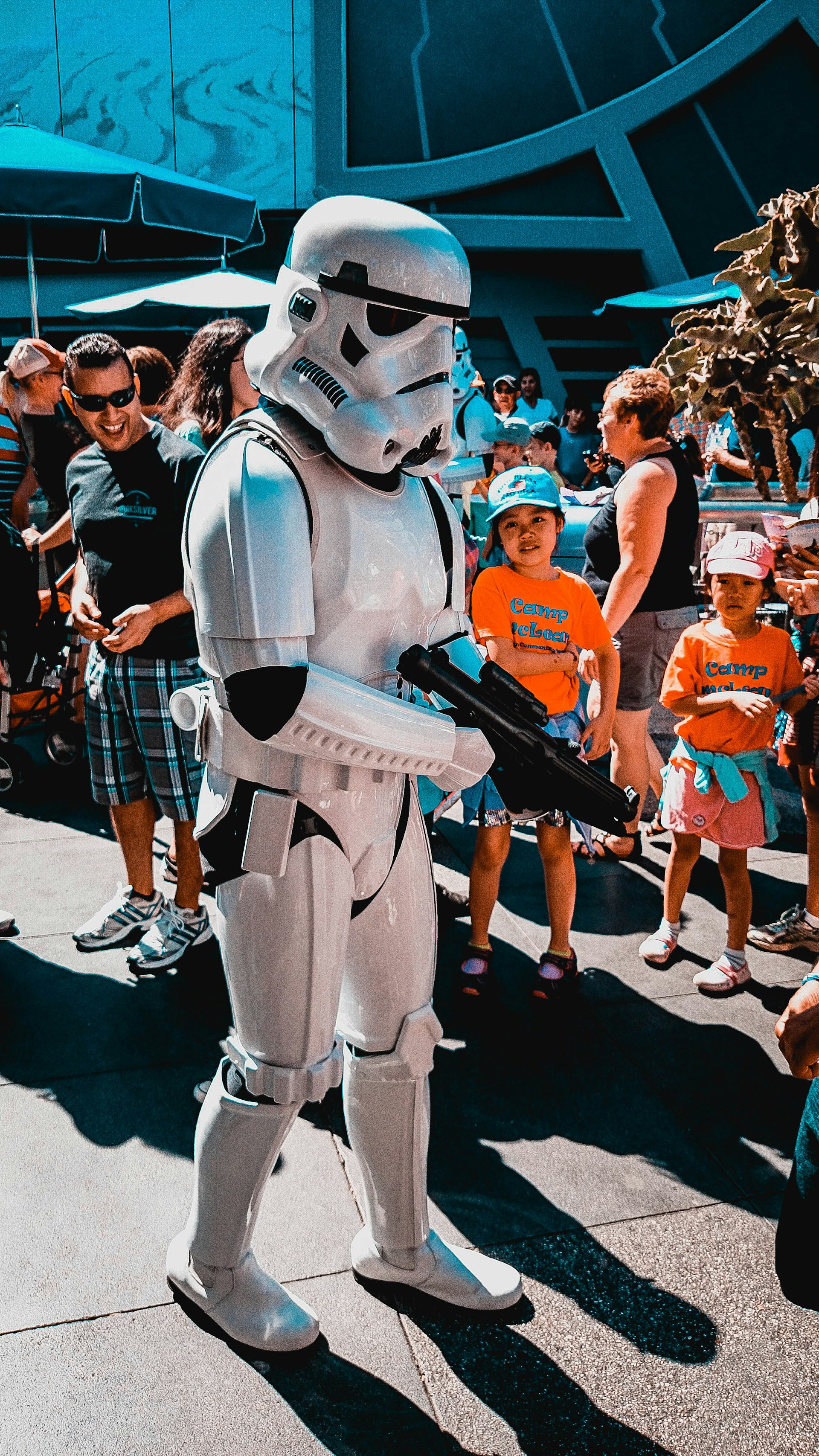 Photo of someone dressed as a storm trooper at a convention